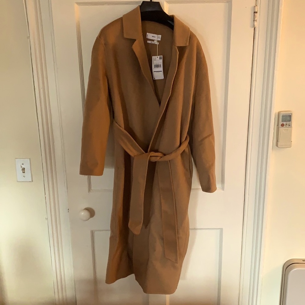 Mango beige trench coat, recycled wool - Picture 1 of 2